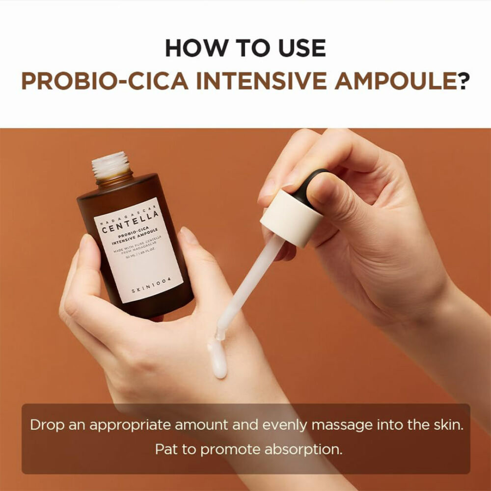 آمپول سنتلا پروبیو سیکا اسکین 1004 SKIN1004 Madagascar Centella Probio-Cica Intensive Ampoule