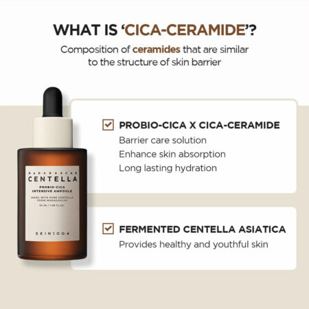 آمپول سنتلا پروبیو سیکا اسکین 1004 SKIN1004 Madagascar Centella Probio-Cica Intensive Ampoule