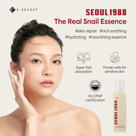 اسنس موسین حلزون و برنج سئول 1988 کی سکرت K-SECRET SEOUL 1988 Essence Snail Mucin 97% + Rice