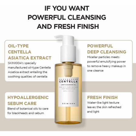 روغن پاک کننده سنتلا ماداگاسکار اسکین 1004 SKIN1004 Madagascar Centella Light Cleansing Oil 200ml