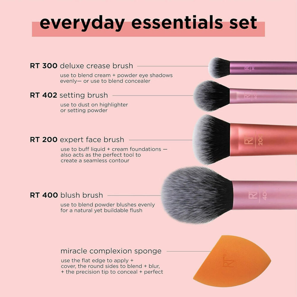 ست براش و اسفنج اوری دی اسنشال ریل تکنیک Real Techniques Everyday Essentials Brush Set - Image 12