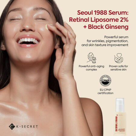 سرم لیپوزوم رتینال و جینسینگ سیاه کی سکرت K-SECRET SEOUL 1988 Serum Retinal Liposome 2% + Black Ginseng