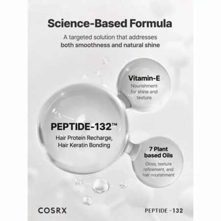 سرم مو ترمیم‌ کننده پپتاید 132 کوزارکس Cosrx Peptide-132 Ultra Perfect Hair Bonding Oil Serum