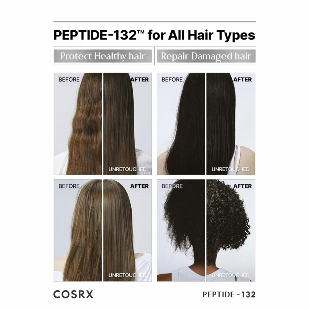سرم مو ترمیم‌ کننده پپتاید 132 کوزارکس Cosrx Peptide-132 Ultra Perfect Hair Bonding Oil Serum