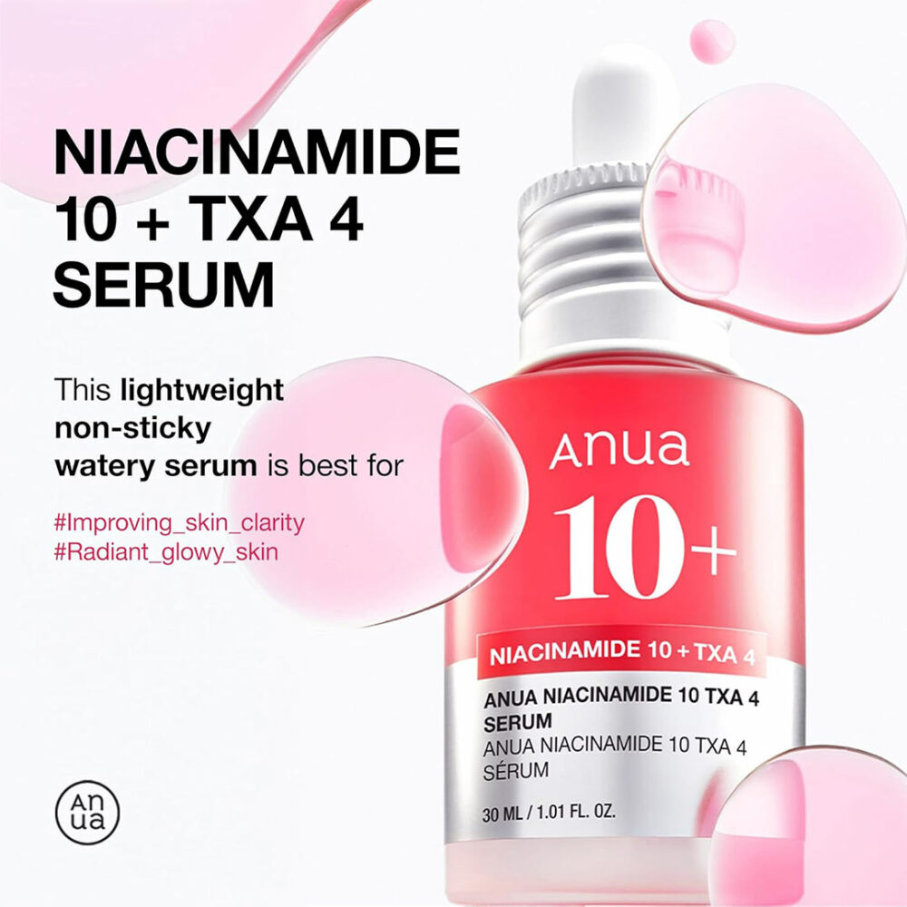 سرم نیاسینامید 10% + ترانگزامیک اسید 4% آنوا Anua Niacinamide 10% + TXA 4% Dark Spot Correcting Serum