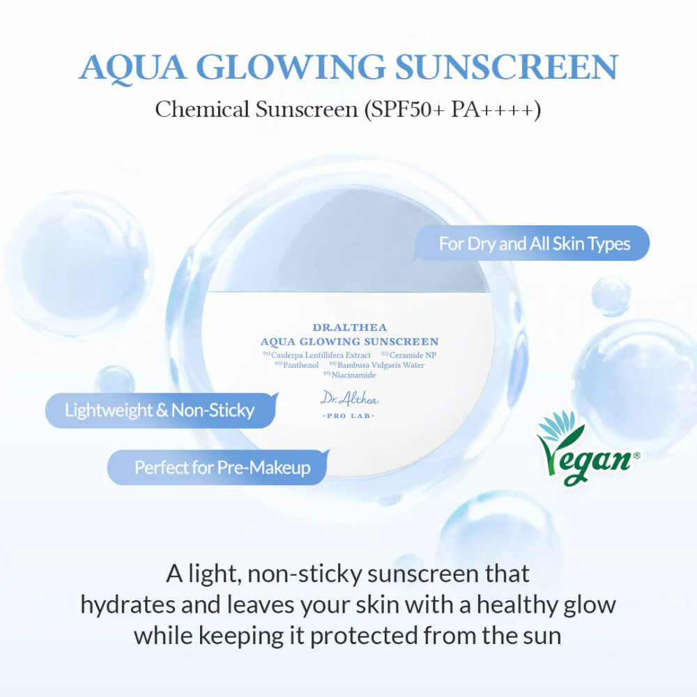 ضد آفتاب درخشان کننده آکوا دکتر التیا Dr.Althea Aqua Glowing Sunscreen