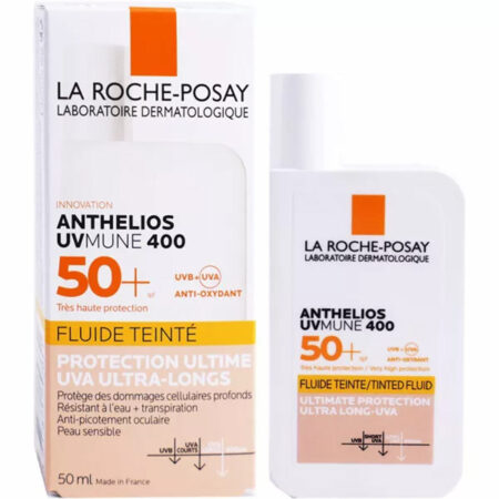 ضد آفتاب رنگی آنتلیوس اولترا فلوئید لاروش پوزای La Roche-Posay Anthelios UVmune 400 Tinted Fluid SPF50+ 50ml