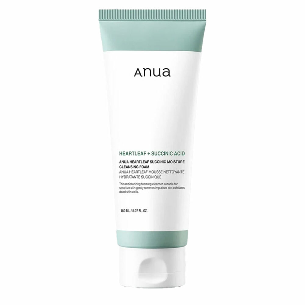 فوم شستشوی سوکسینیک اسید و هارتلیف آنوا Anua Heartleaf Succinic Moisture Cleansing Foam