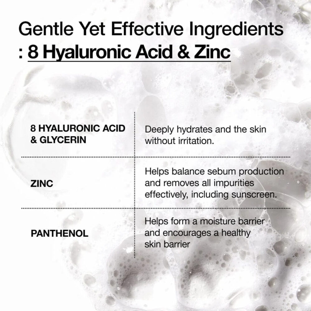 فوم شستشوی هیالورونیک اسید و پنتنول آنوا ANUA 8 Hyaluronic Acid Hydrating Gentle Foaming Cleanser