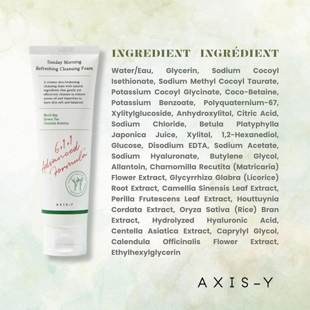 فوم پاک کننده سان دی مورنینگ اکسیس وای AXIS-Y Sunday Morning Refreshing Cleansing Foam