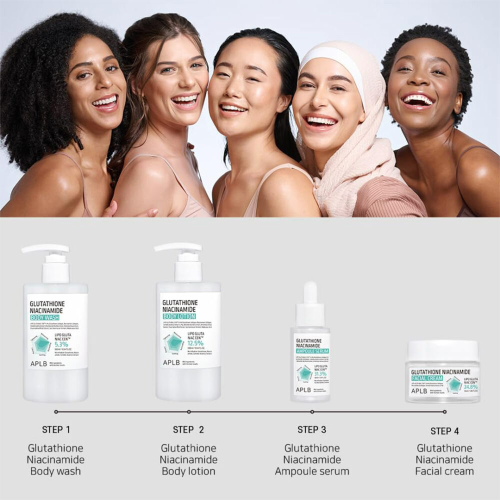 لوسیون بدن گلوتاتیون و نیاسینامید ای پی ال بی APLB Glutathione Niacinamide Body Lotion
