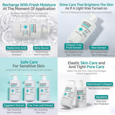 لوسیون بدن گلوتاتیون و نیاسینامید ای پی ال بی APLB Glutathione Niacinamide Body Lotion