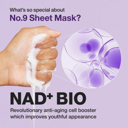 ماسک بایو لیفتینگ شماره 9 نامبوزین Numbuzin No.9 NAD+ BIO Lifting-sil Full Face Sheet Mask