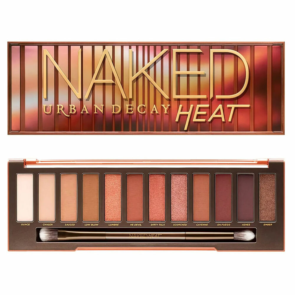 پالت سایه چشم اربن دیکی Urban Decay Naked Heat با رنگ‌های گرم و جذاب برای آرایش‌های روزمره و خاص