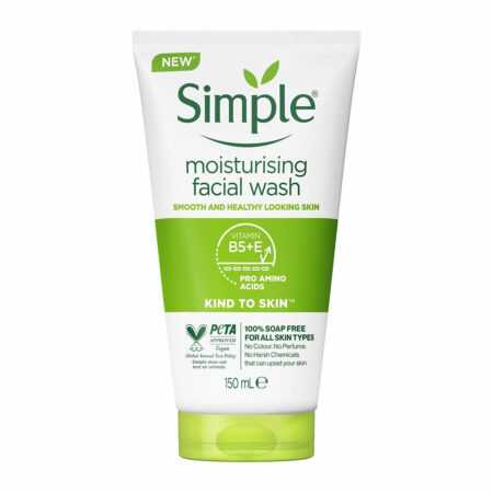 ژل شستشوی مرطوب کننده کایند تو اسکین سیمپل Simple Moisturizer Facial Wash Smooth And Healthy Looking Skin 150ml