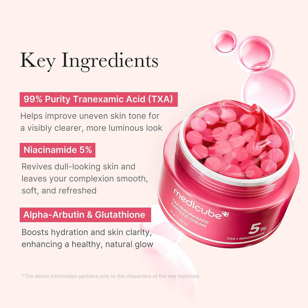 کرم ترانگزامیک اسید و نیاسینامید مدی کیوب Medicube TXA Niacinamide Capsule Cream