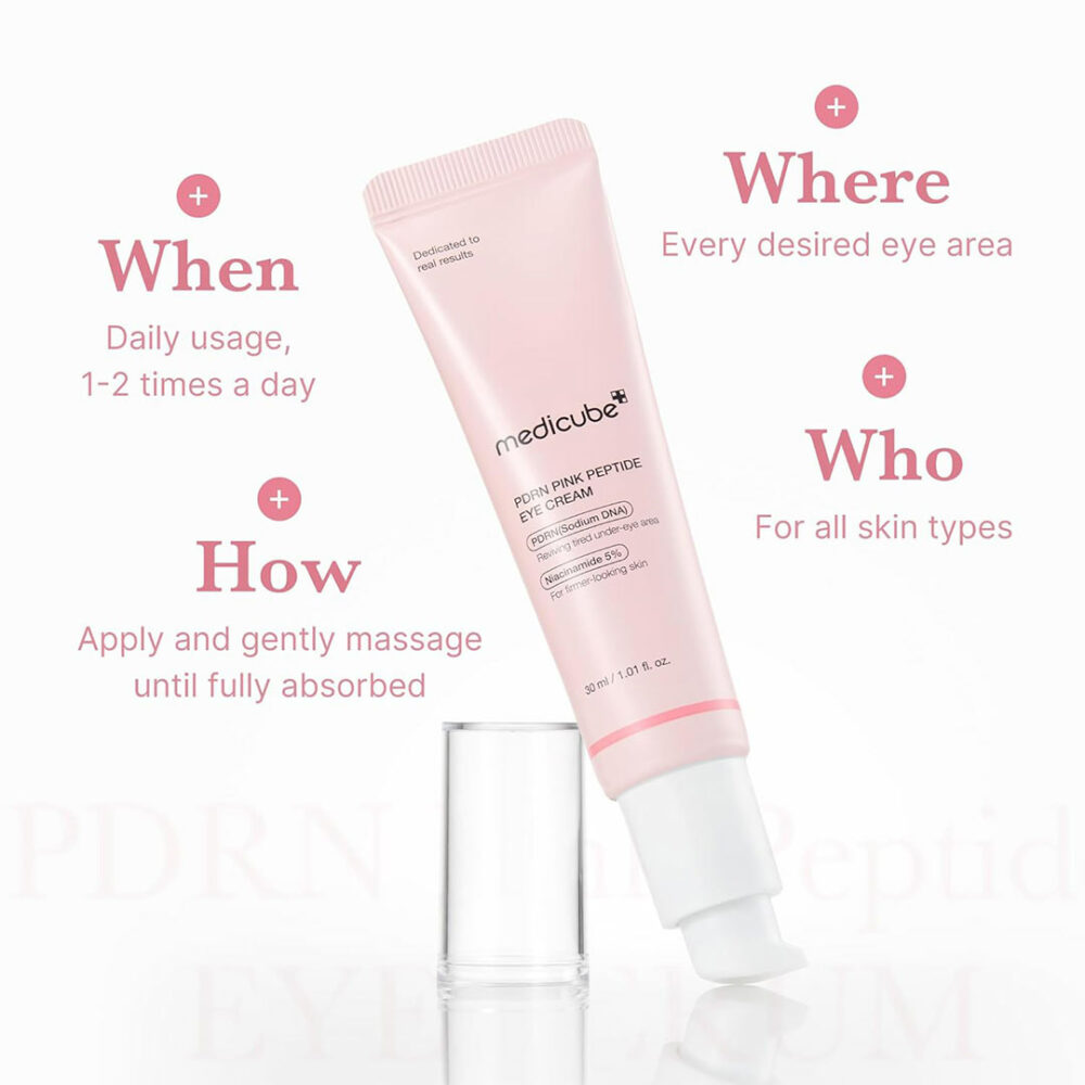 کرم دور چشم pdrn و پپتاید مدی کیوب Medicube PDRN Pink Peptide Eye Cream