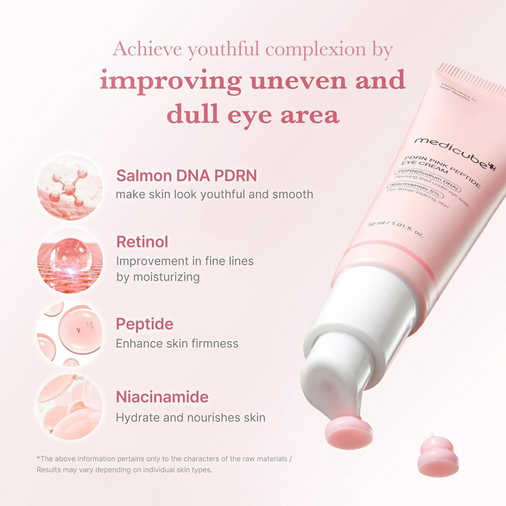 کرم دور چشم pdrn و پپتاید مدی کیوب Medicube PDRN Pink Peptide Eye Cream