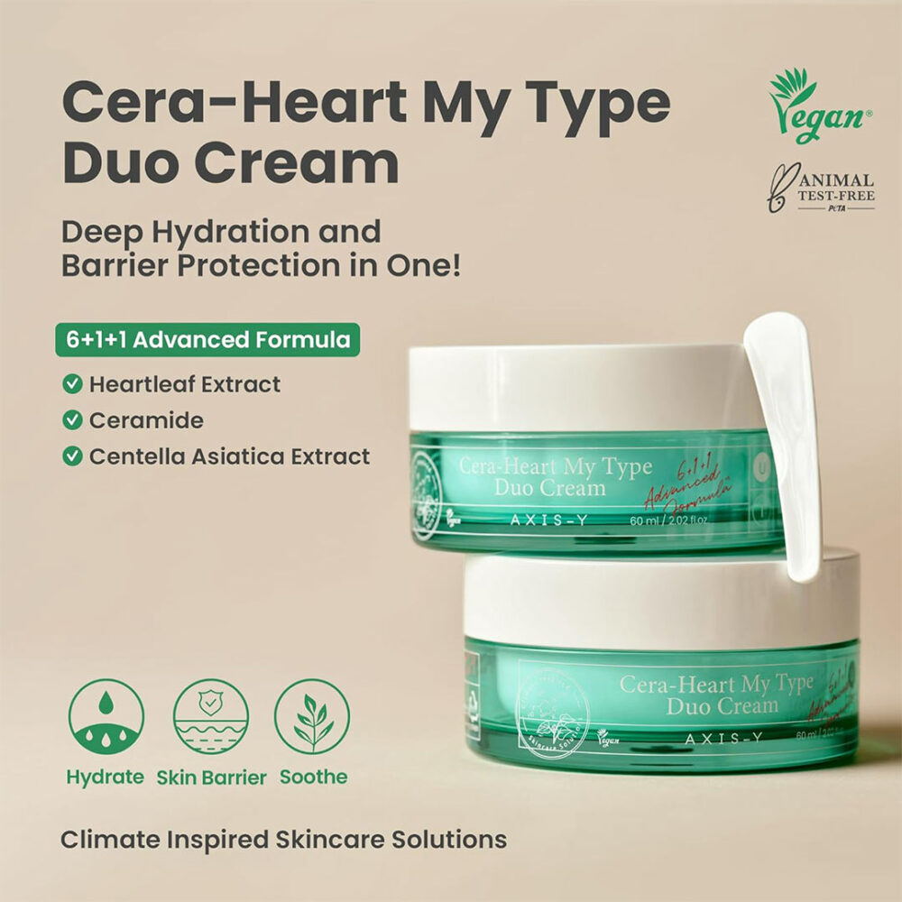 کرم مرطوب کننده دوگانه اکسیس وای AXIS-Y Cera Heart My Type Duo Cream 60ml