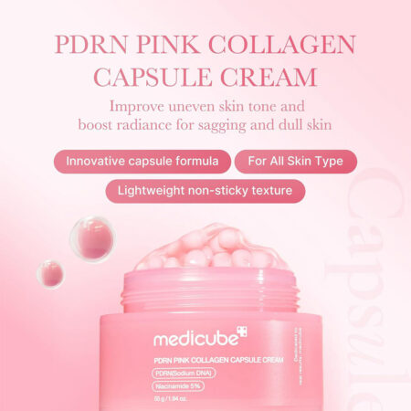 کرم کپسولی کلاژن و PDRN مدی کیوب Medicube PDRN Pink Collagen Capsule Cream